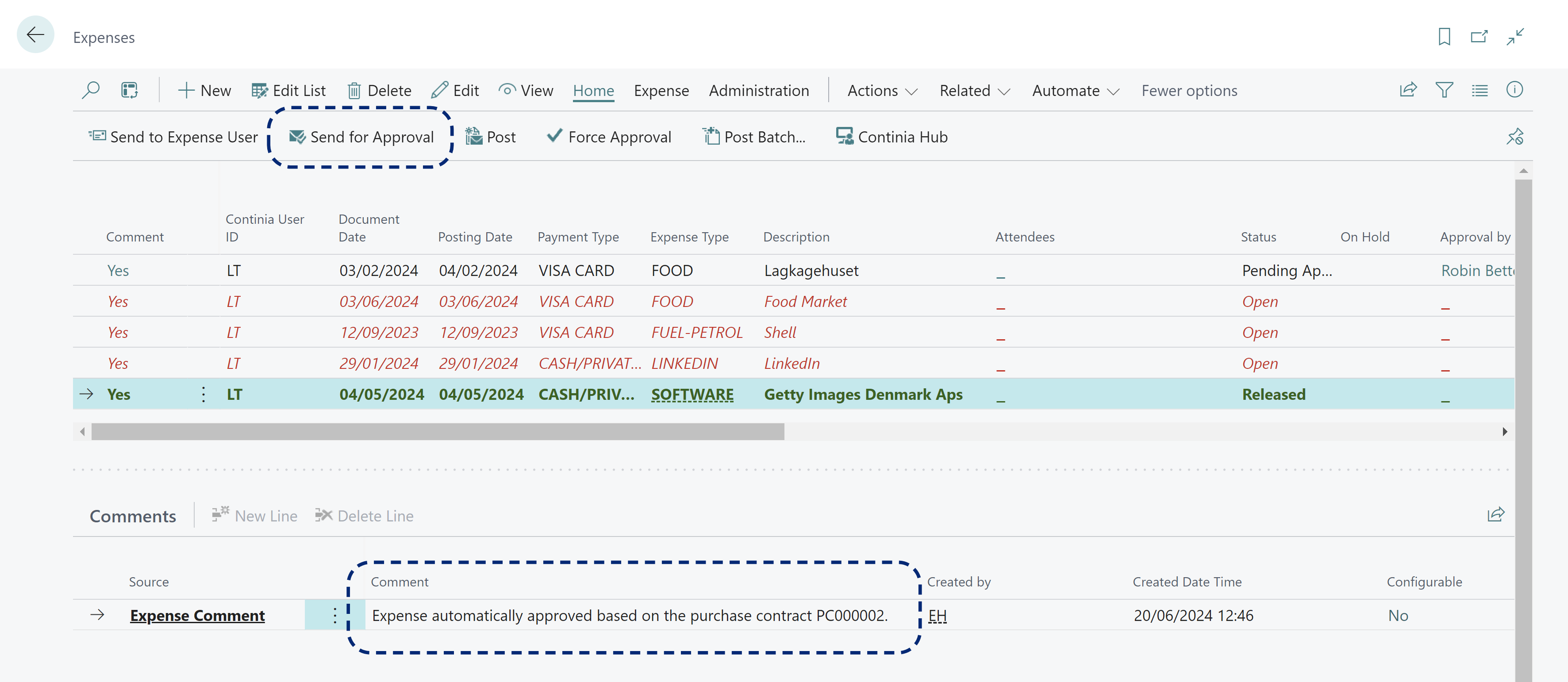 EM Purchase Contracts Module-15-Purchase Contract Expense auto approved