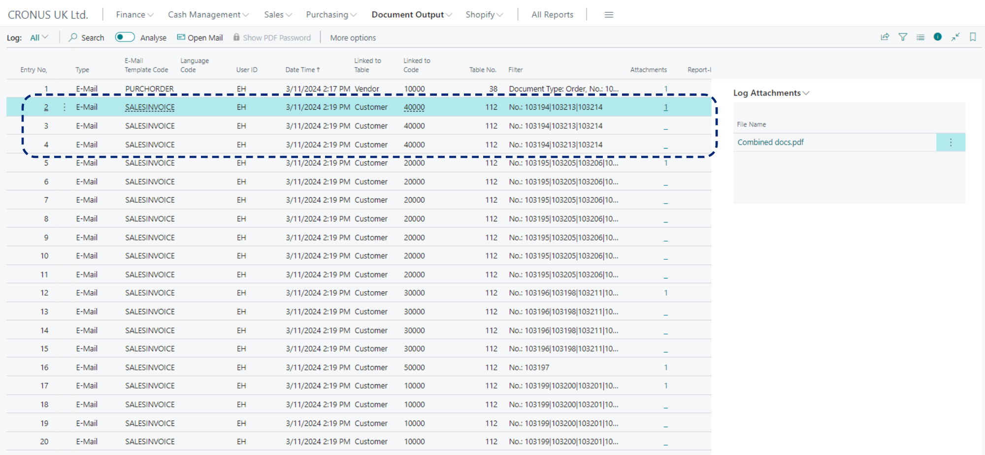 DO Learn Mod 1-23-Document Output Log Filter Combined Doc number