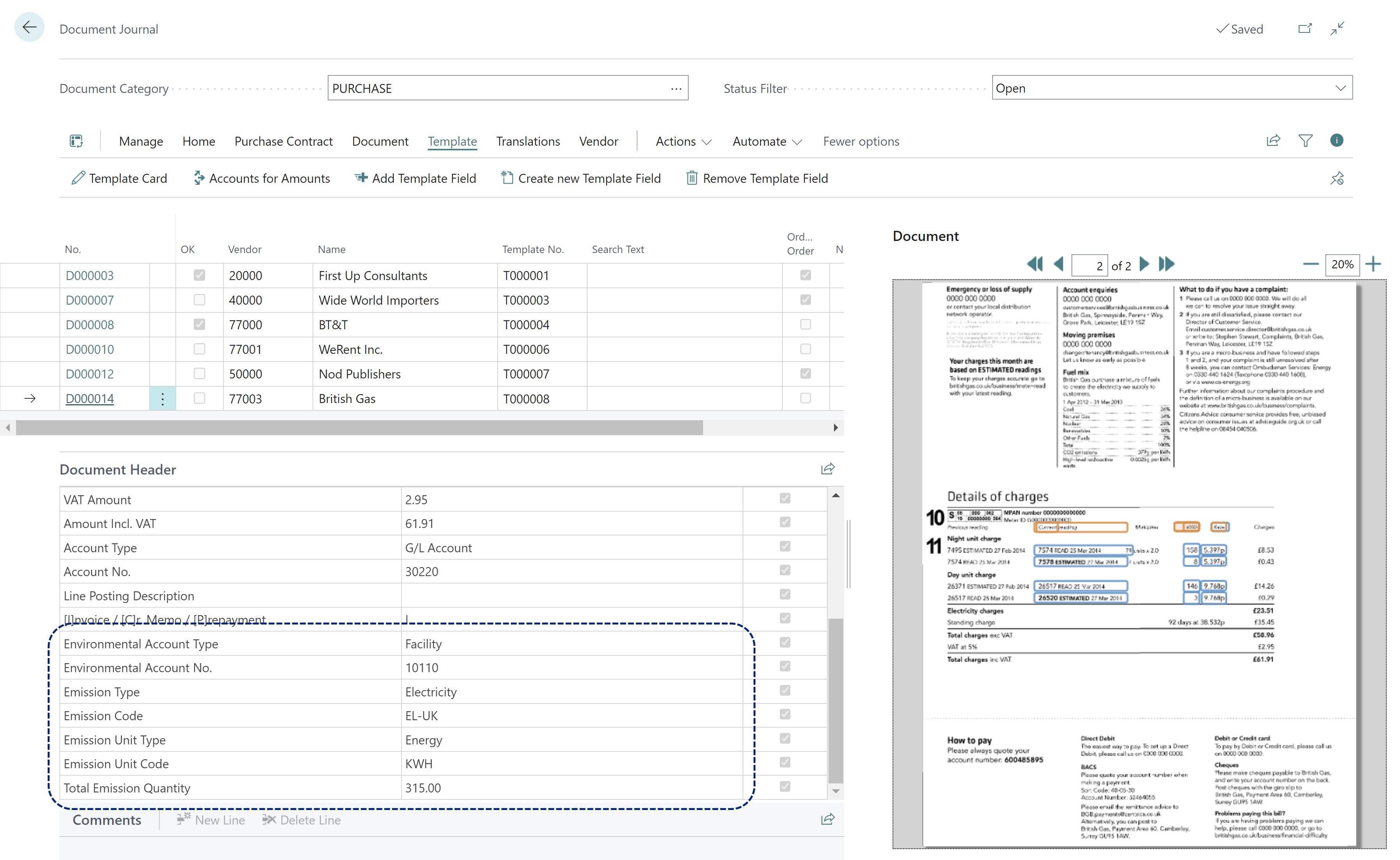 DC Document Journal Sustainability fields added