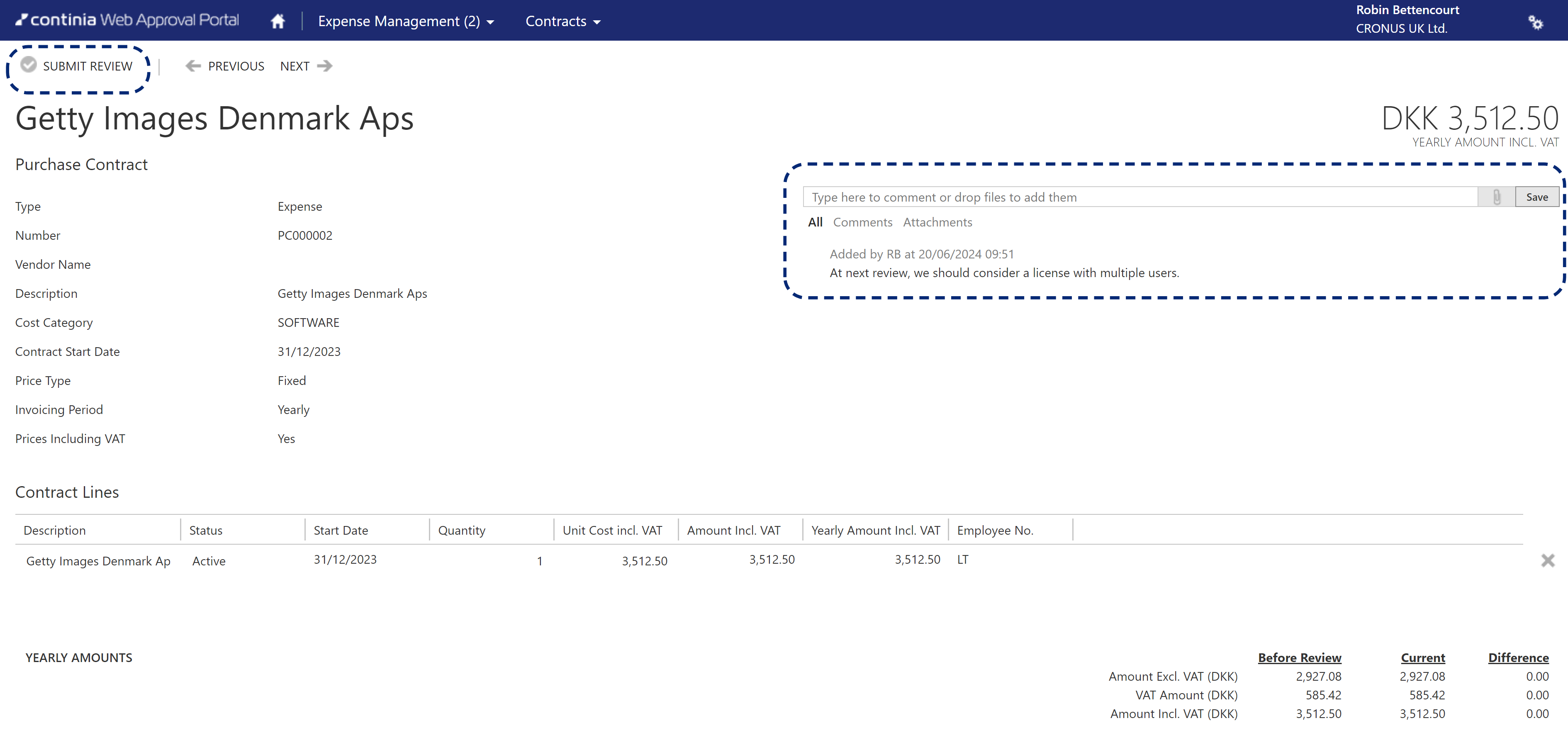 EM Purchase Contracts Module-11-WAP Purchase Contract Reviewer comment