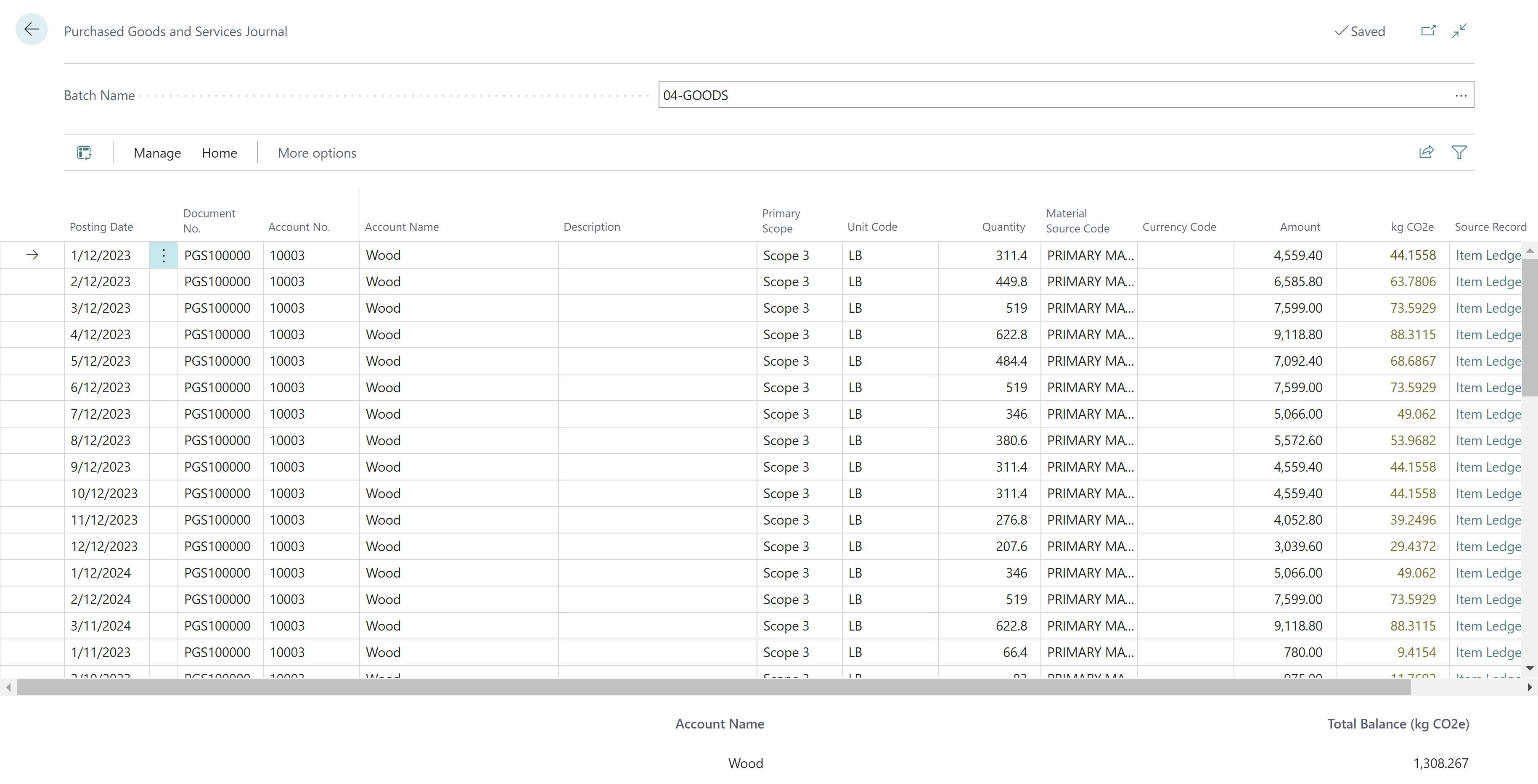 Enviro Journal Imported data