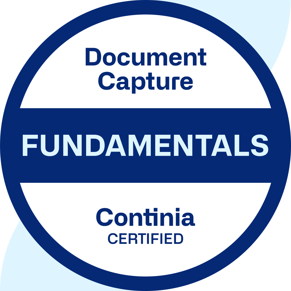 Continia Document Capture Fundamentals Badge