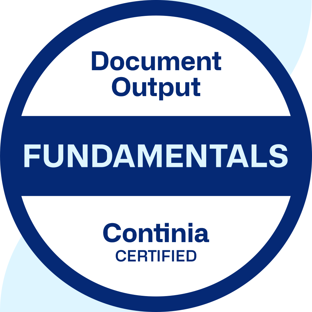 Continia Learn Fundamentals badge 2024 DO