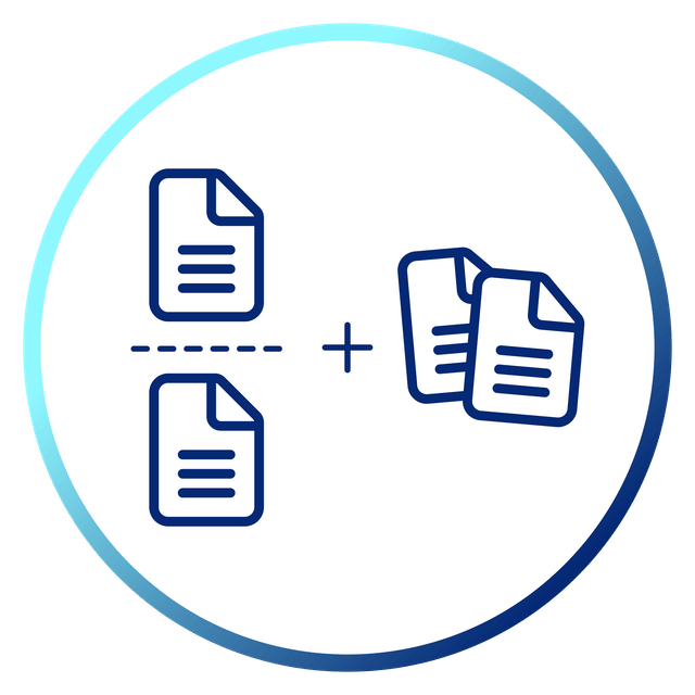 Combining Split Files Split and merge documents