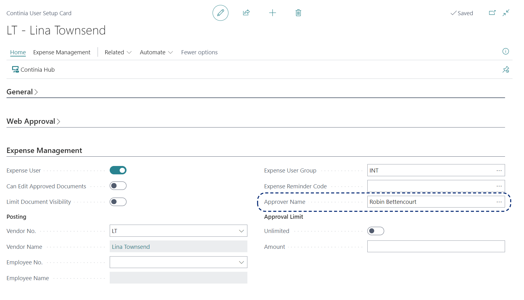 Approval Setup Set up approval users